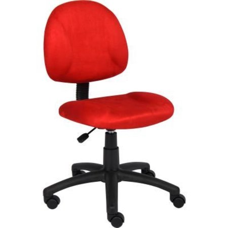 BOSS OFFICE PRODUCTS Boss Deluxe Posture Chair - Microfiber - Mid Back - Red B325-RD